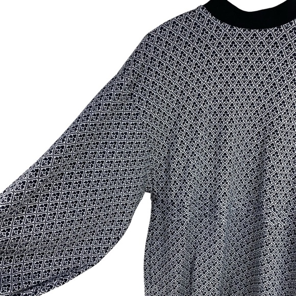 ELOQUII Textured Knit Dress Women’s Size 14/16 Black White/Gray High Neck - Picture 5 of 11